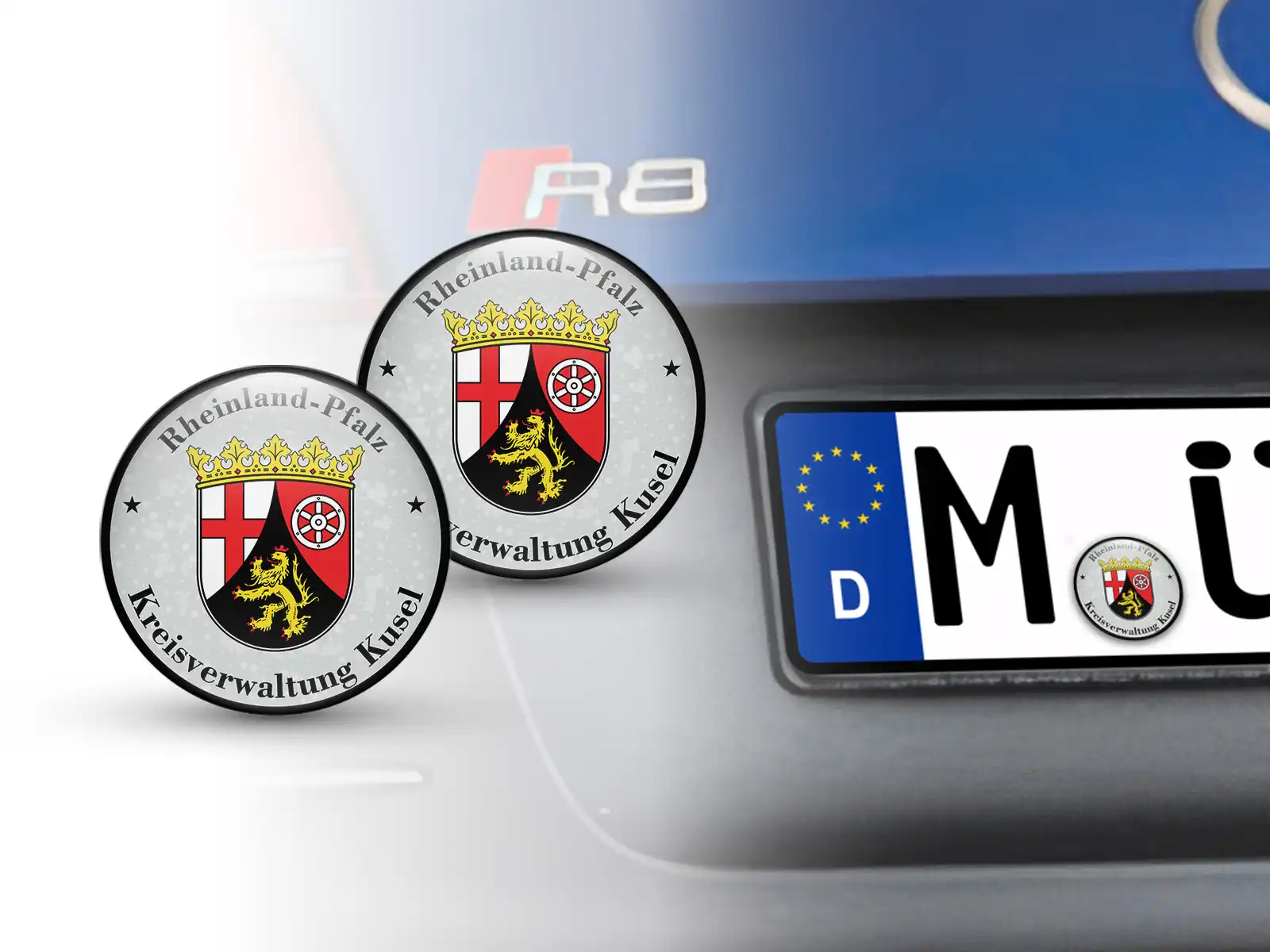 Klebemarke TÜV Kreisverwaltung Kusel Nummernschild plakette